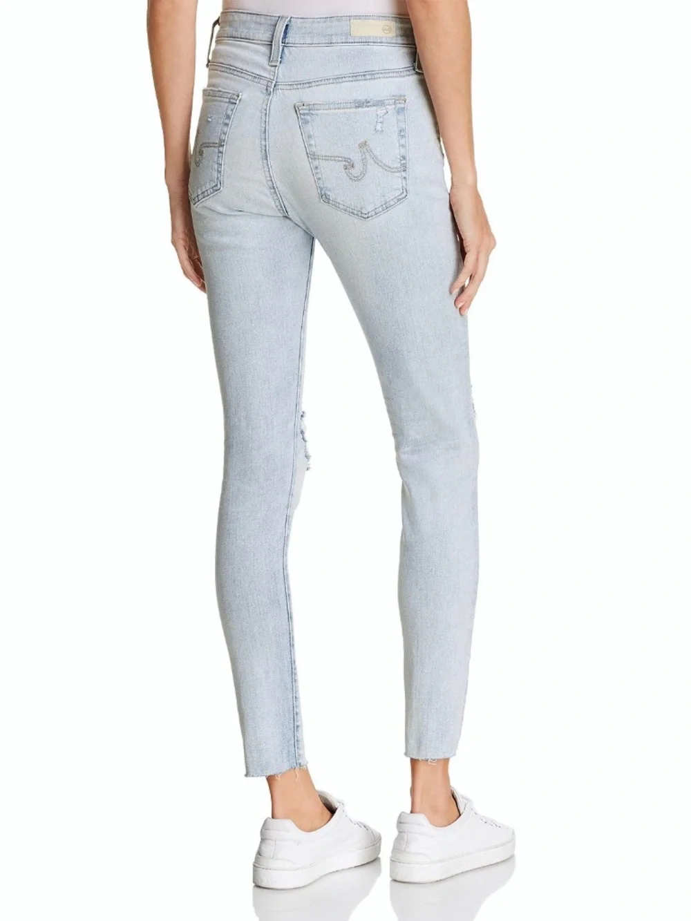AG ADRIANO GOLDSCHMIED NWT FARRAH HIGH RISE SKINNY ANKLE 24Y SEABIRD JEAN. SZ 25 - Picture 3 of 13